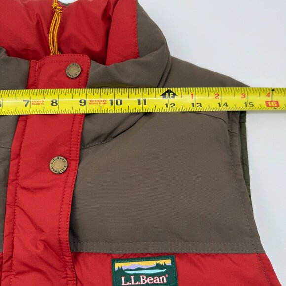 NEW L.L.Bean Women’s Petite L Orange Mountain Classic Down Vest Puffer Pockets - Picture 11 of 13